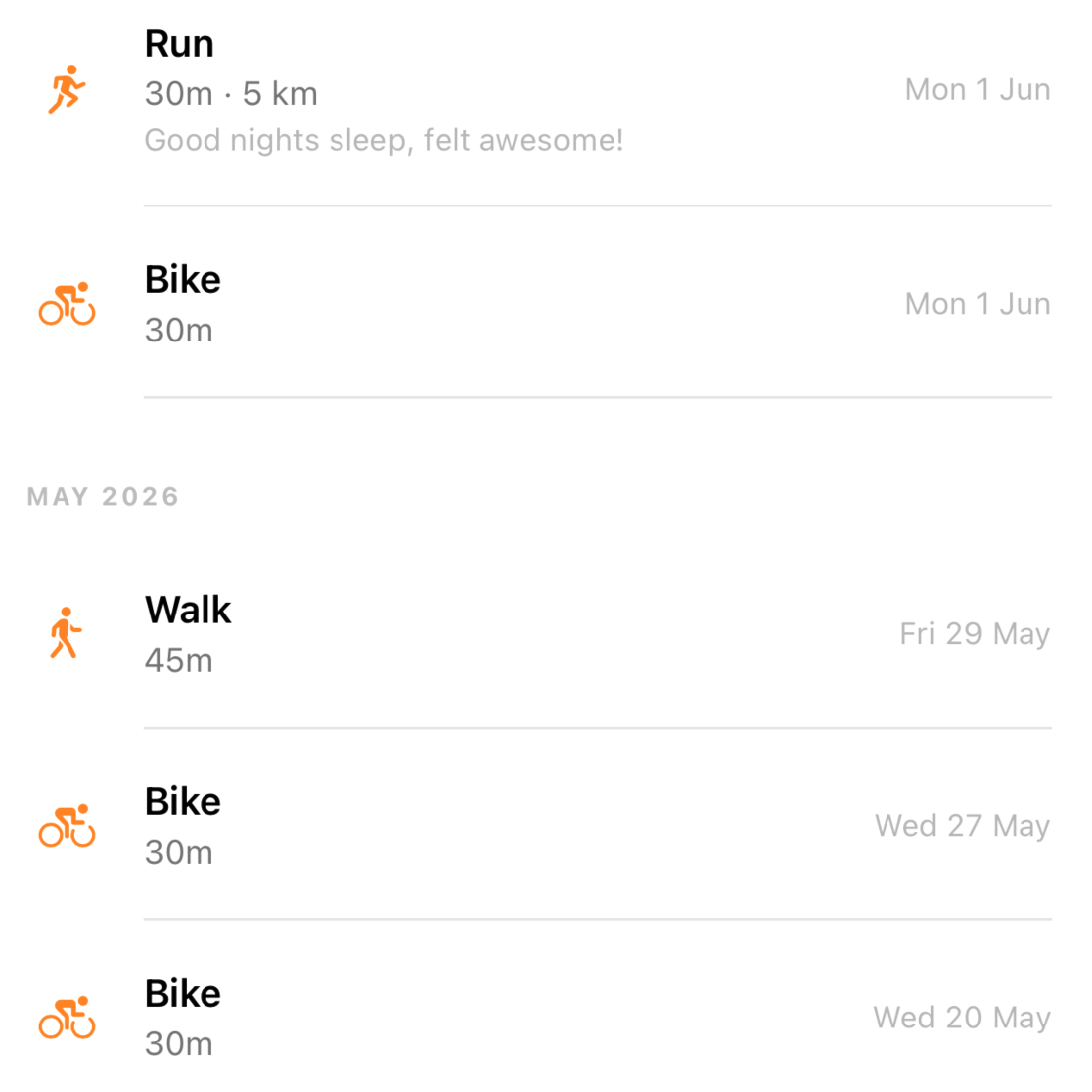 Cardio Log